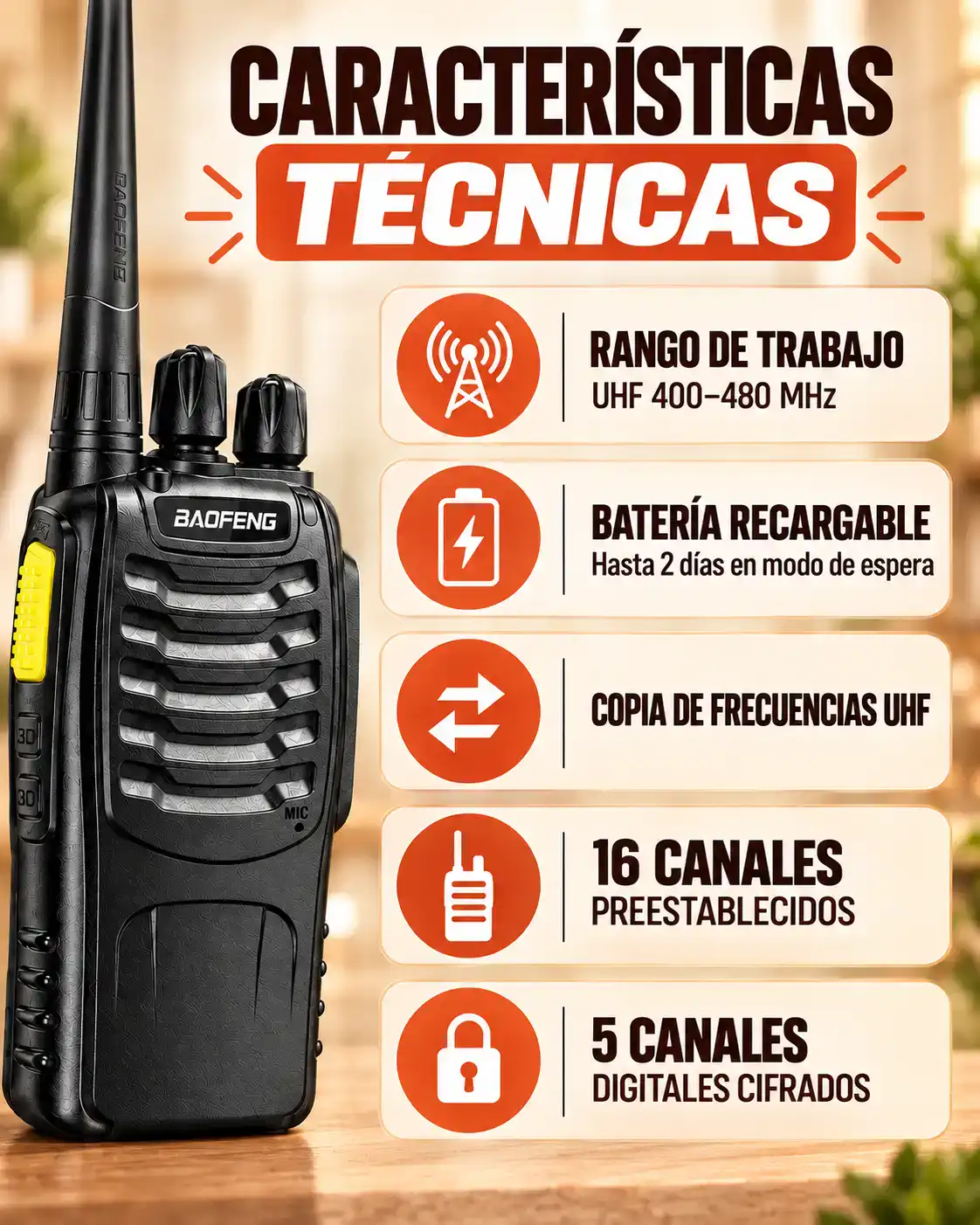 KIT RADIOS BAOFENG