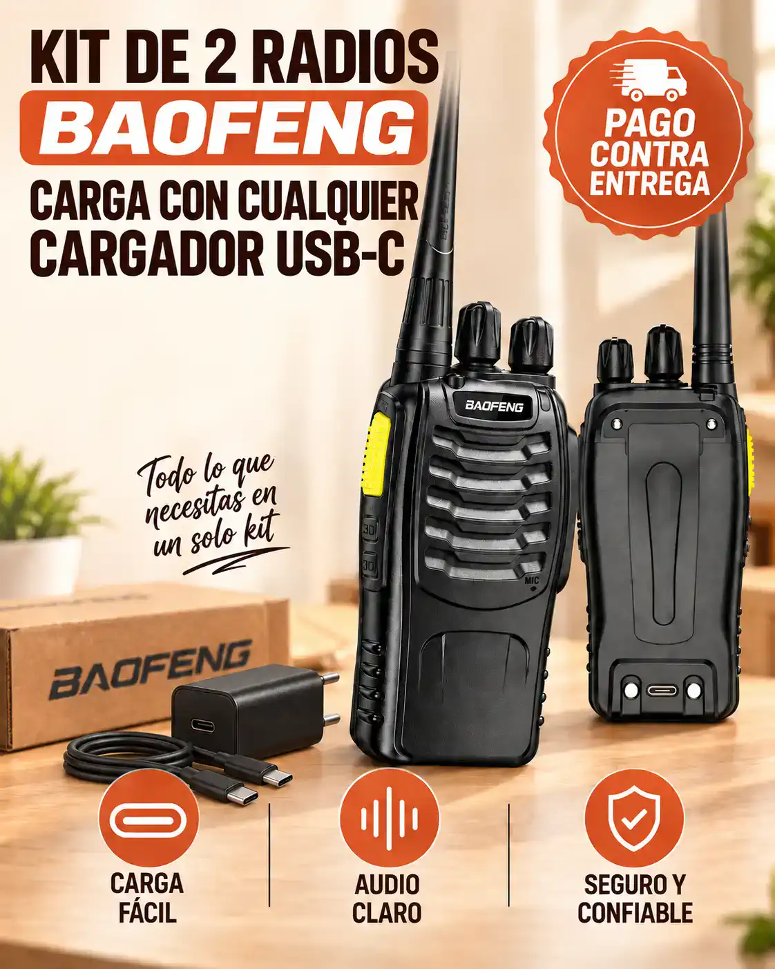 KIT RADIOS BAOFENG