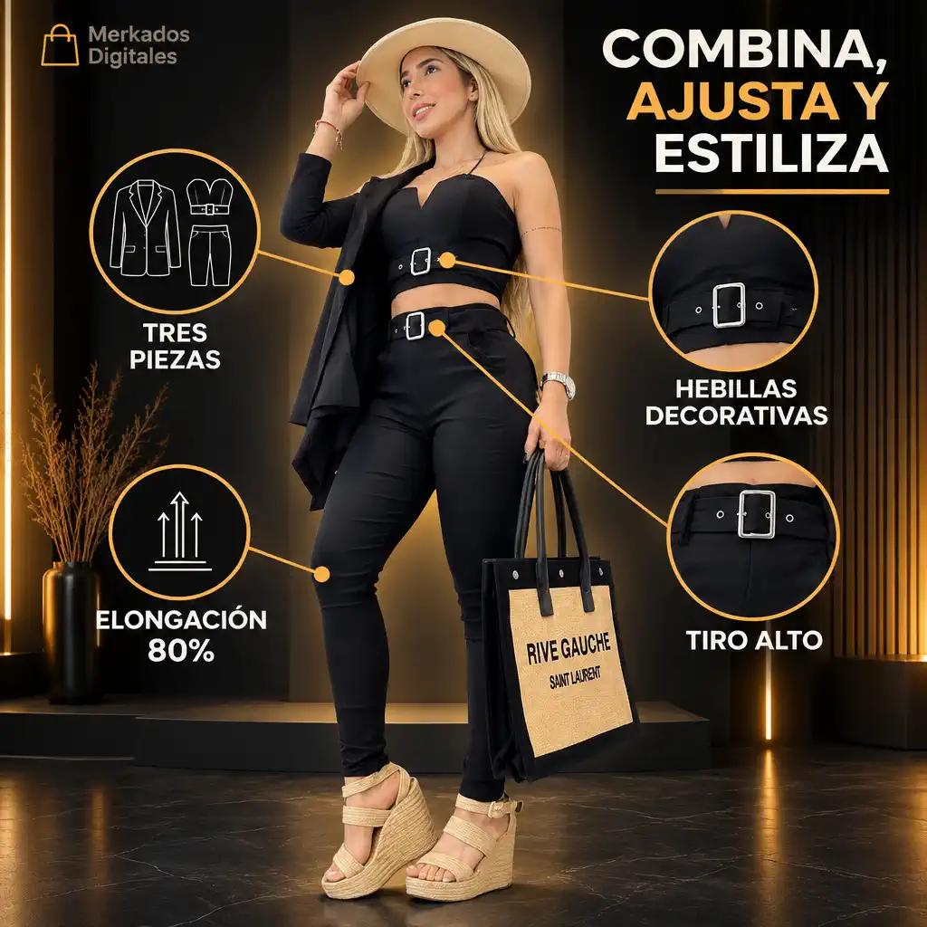 Conjunto Dama 3 Piezas Hebillas hero