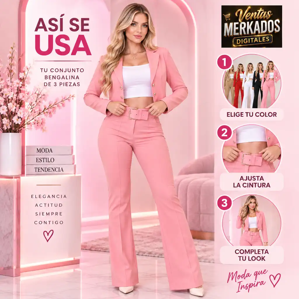 Conjunto Dama 3 Piezas  Bengalina hero