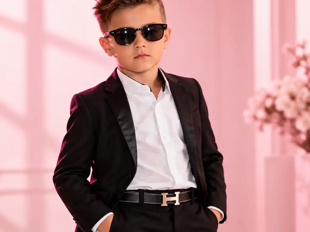 Traje Negro SlimFit para Niño en 4 Piezas
