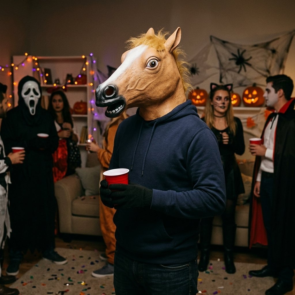 Máscara de caballo en látex