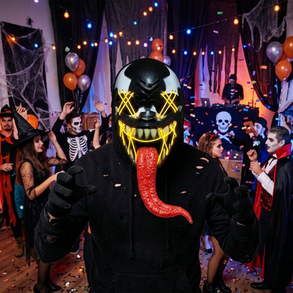 Máscara de Venom con luz