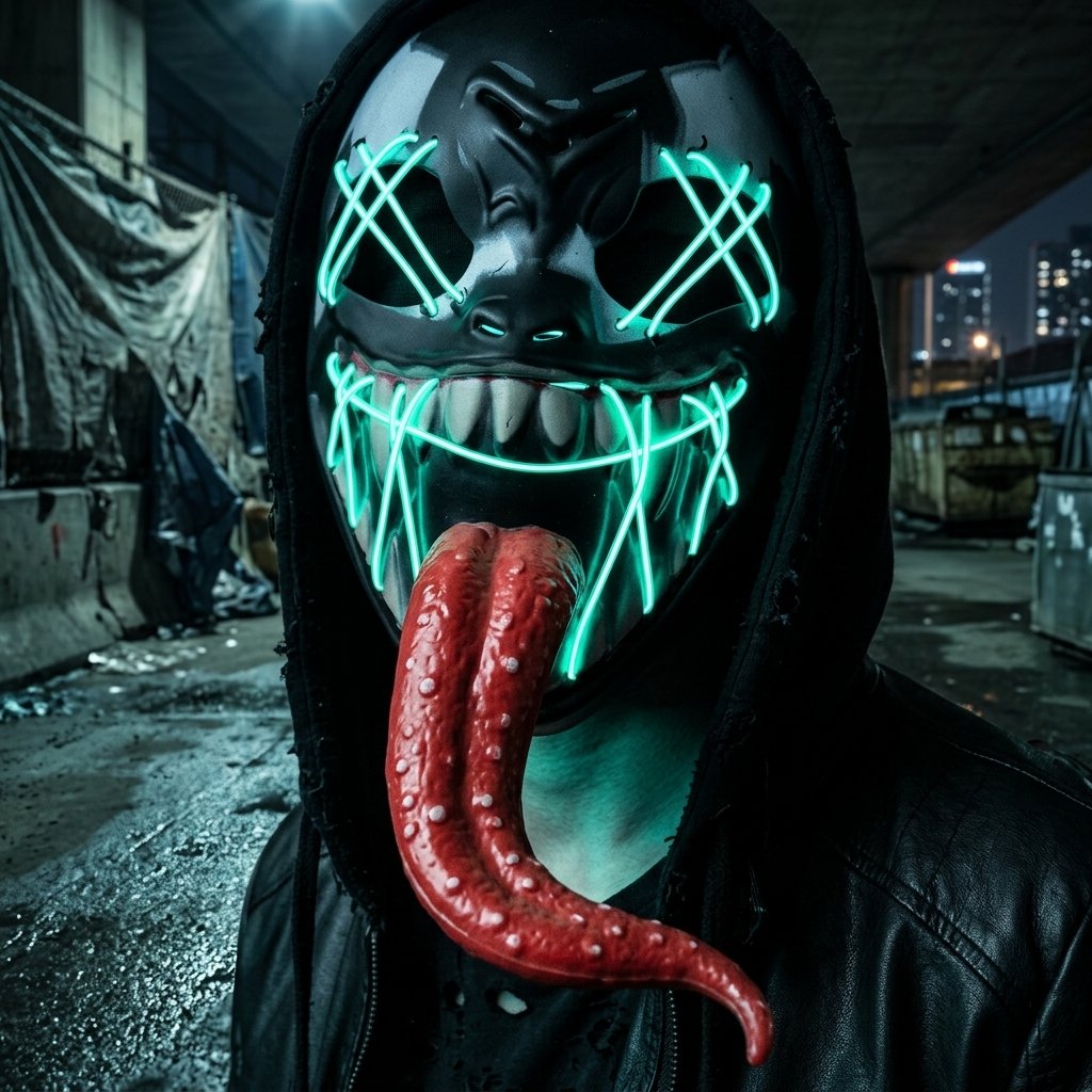 Máscara de Venom con luz