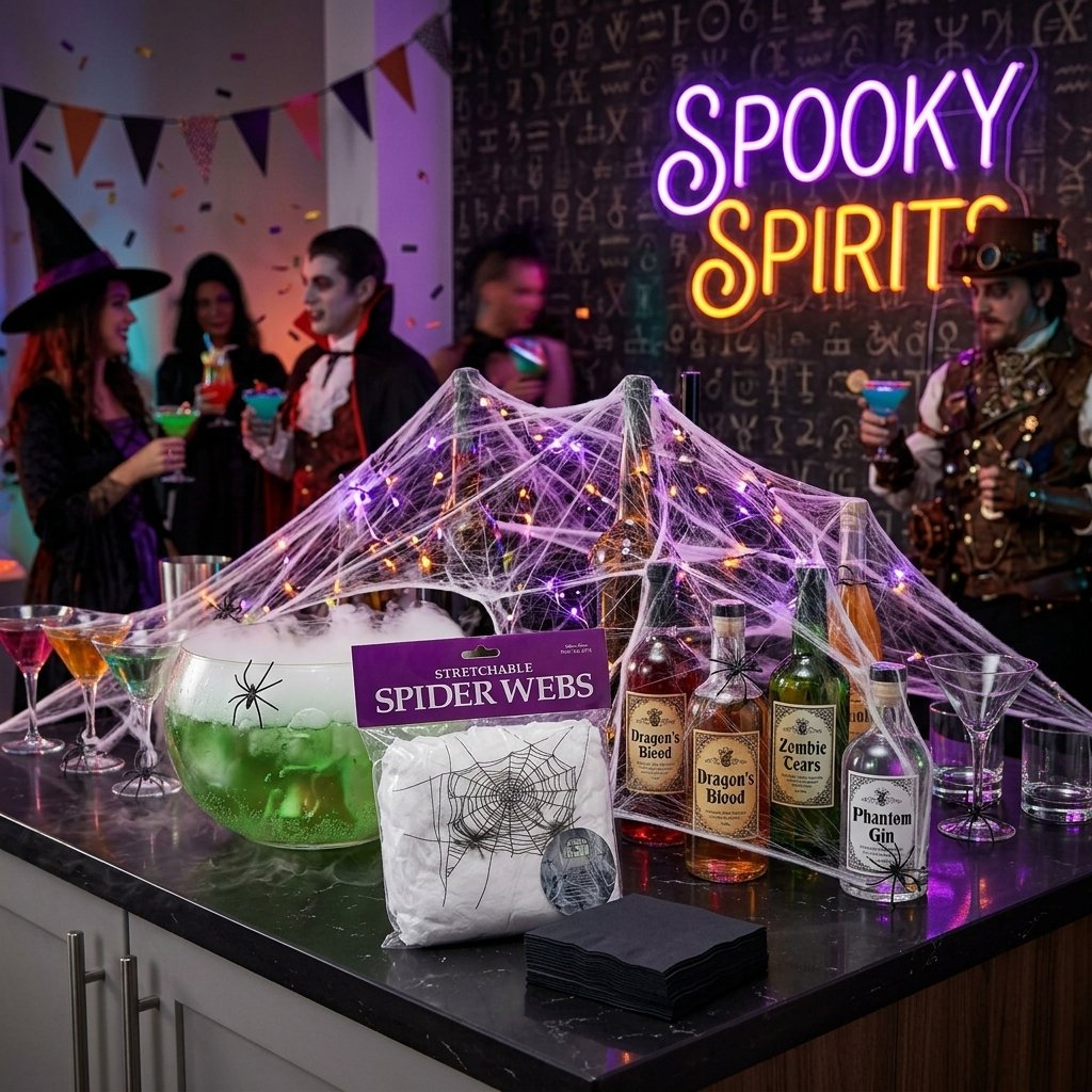 Telaraña Halloween mediana