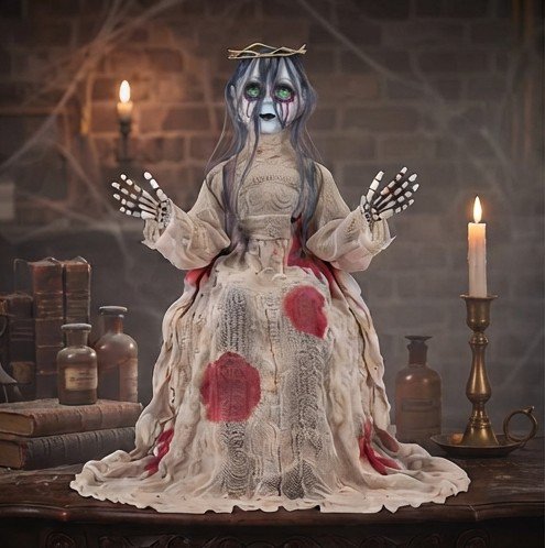 Bruja Animada de Halloween – Luz y sonido terrorífico
