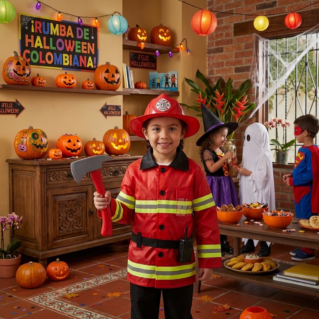 Disfraz de bombero para niños y niñas