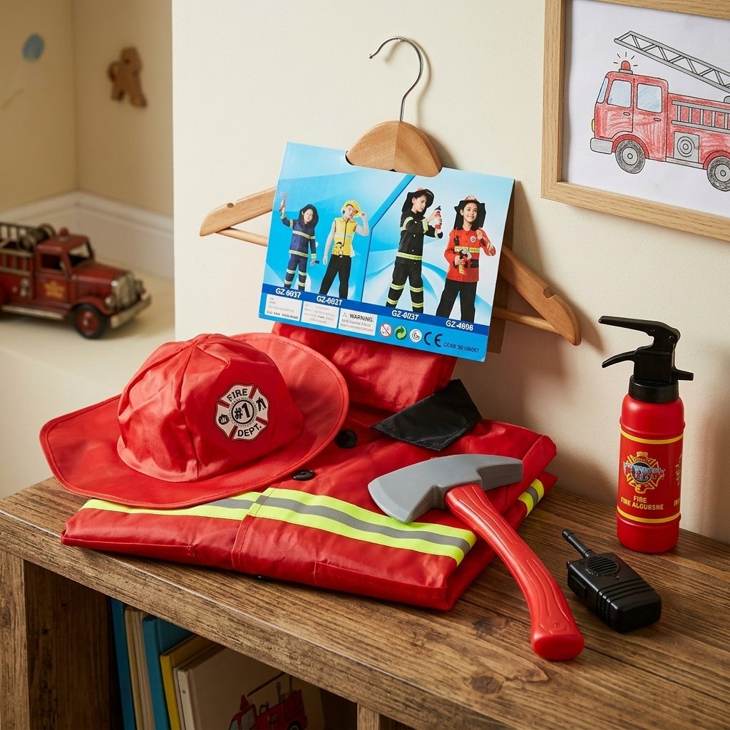 Disfraz de bombero para niños y niñas